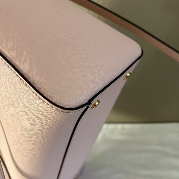 Tory Burch Emerson Pink Quartz Saffiano Leather Tote Bag Gold Hardware - Picture 7 of 17